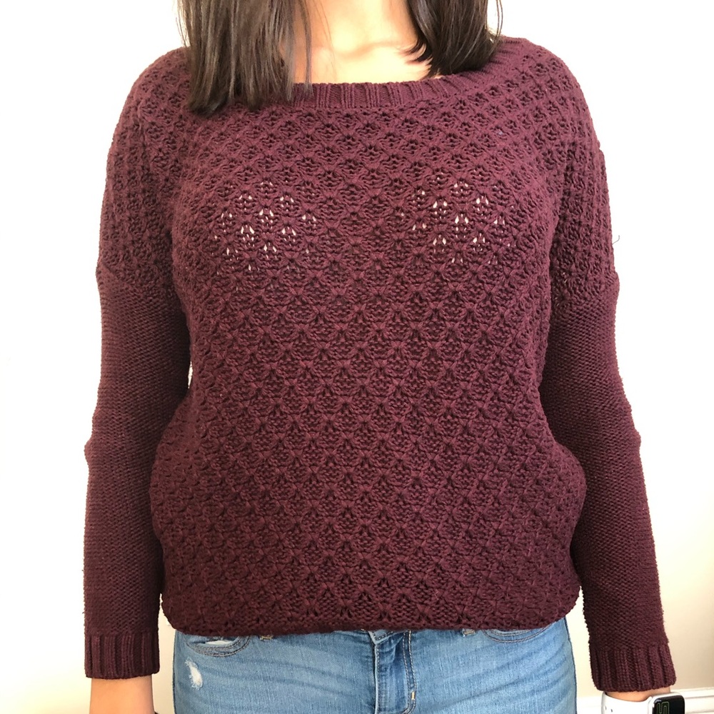Maroon American Eagle Knitted Sweater